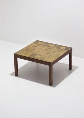 Decorative Etched Coffee Table by Willy Daro, 1970s-CF-773518