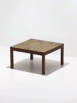 Decorative Etched Coffee Table by Willy Daro, 1970s-CF-773518