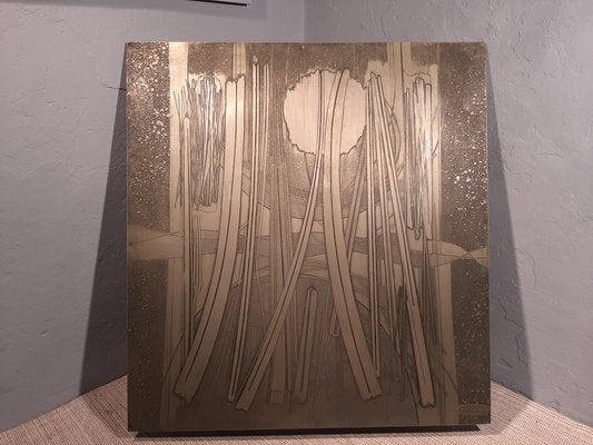 Decorative Green Copper Panel by Victor Cerrato, 1970s-OHK-951969