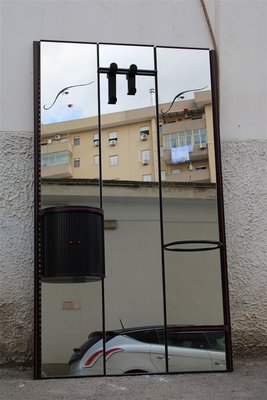 Decorative Mirror with Screen Printed Woman by Lucio Del Pezzo for Rimadesio, Italy, 1980s-EH-1058093