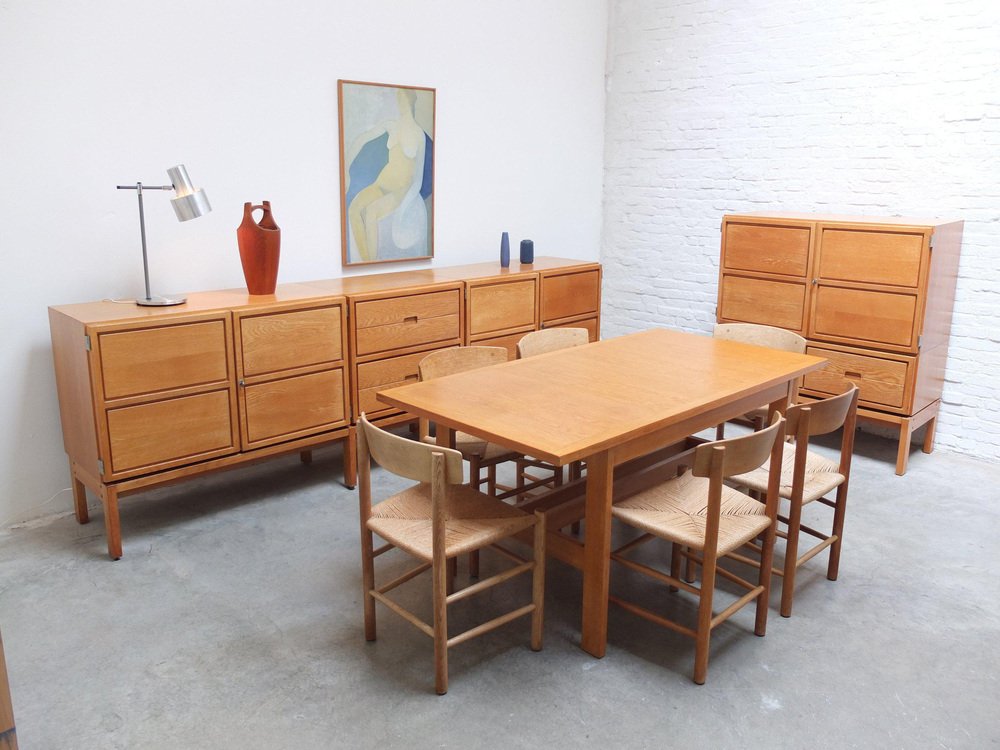 Decorative N-Line Bar Cabinet in Oak by Gebroeders Neirinck, 1968