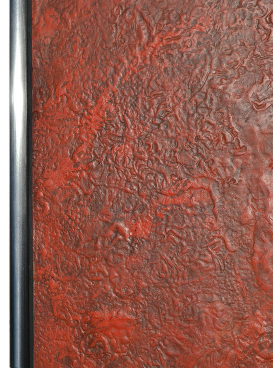 Decorative Panel in Red Scagliola and Handmade Steel Frame from Cupioli Living