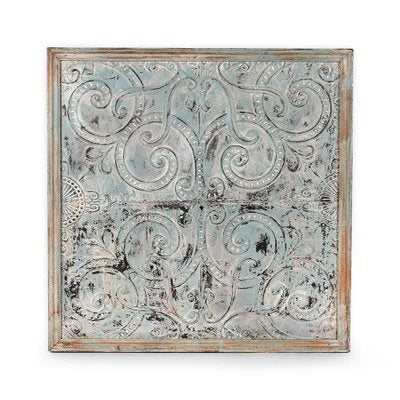 Decorative Plate Made of Patinated Sheet Metal-NQ-624989