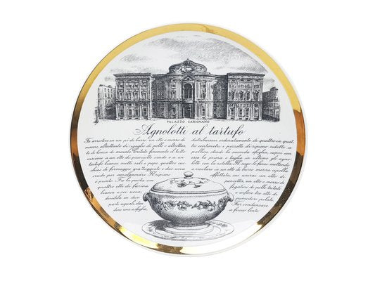 Decorative Plates Torinese Specialty by P. Fornasetti for Fiat, 1960s, Set of 6-RD-1769611