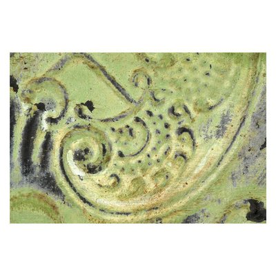 Decorative Sheet Metal Plate with Green Patina, 1920s-NQ-636599