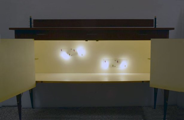 Decorative Sideboard with Internal Lighting from Società Compensati Curvati, 1950s-HS-1084129