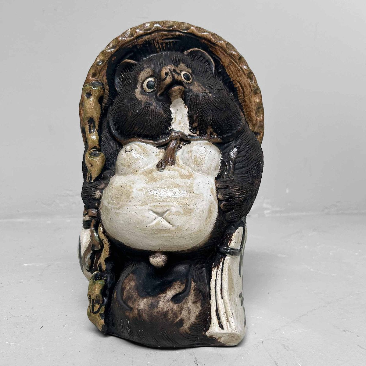 Decorative Tanuki Tanuki Statue in Shigaraki Pottery, Japan, 1970s