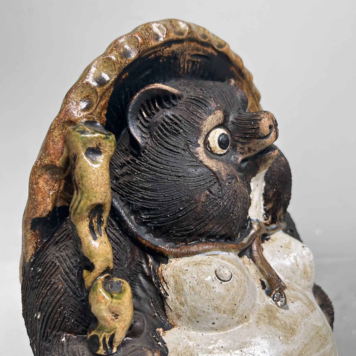 Decorative Tanuki Tanuki Statue in Shigaraki Pottery, Japan, 1970s