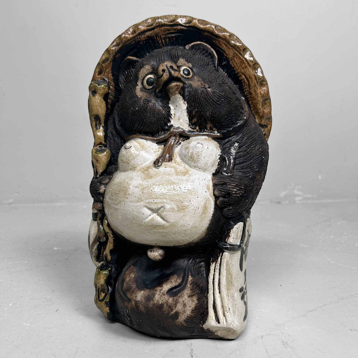 Decorative Tanuki Tanuki Statue in Shigaraki Pottery, Japan, 1970s