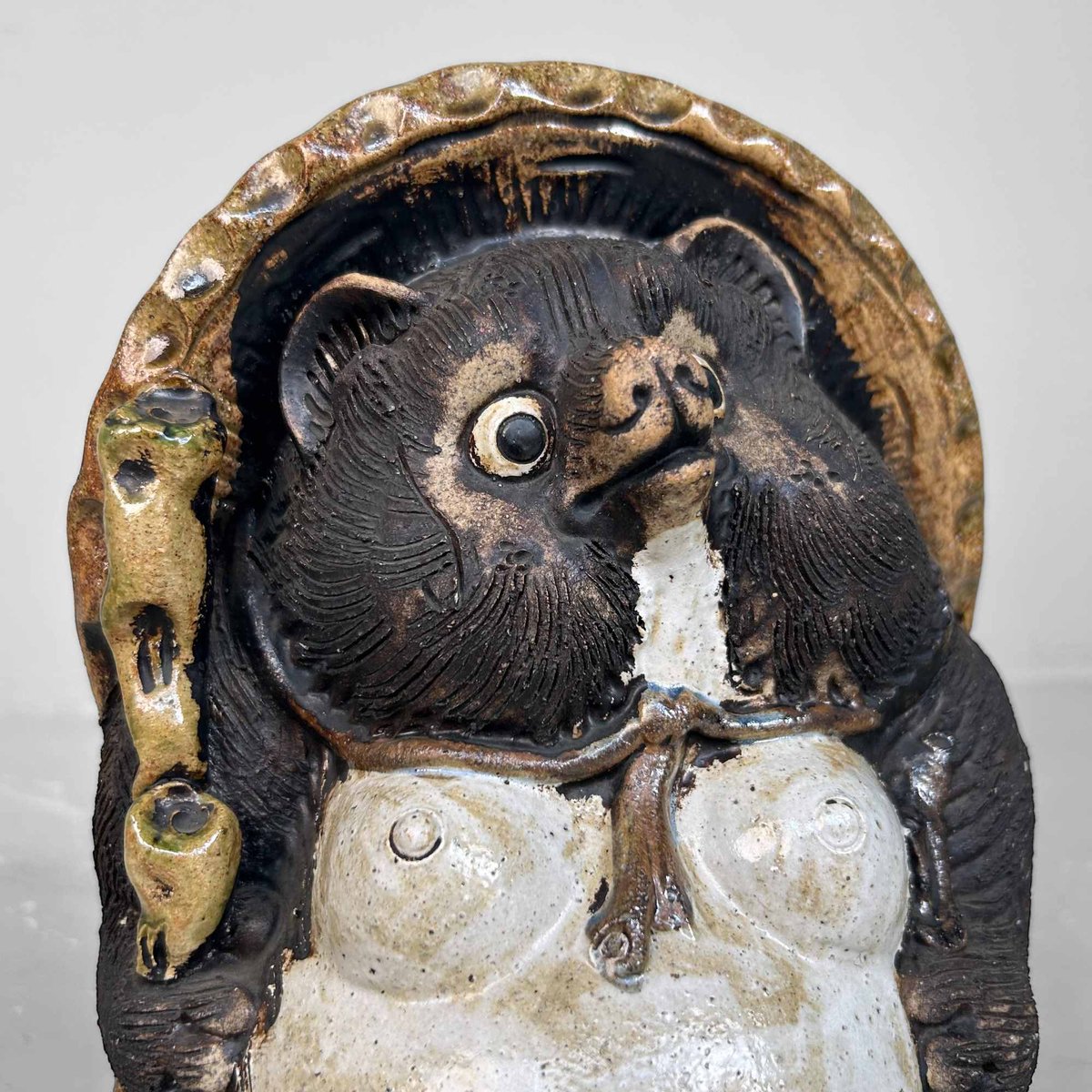 Decorative Tanuki Tanuki Statue in Shigaraki Pottery, Japan, 1970s