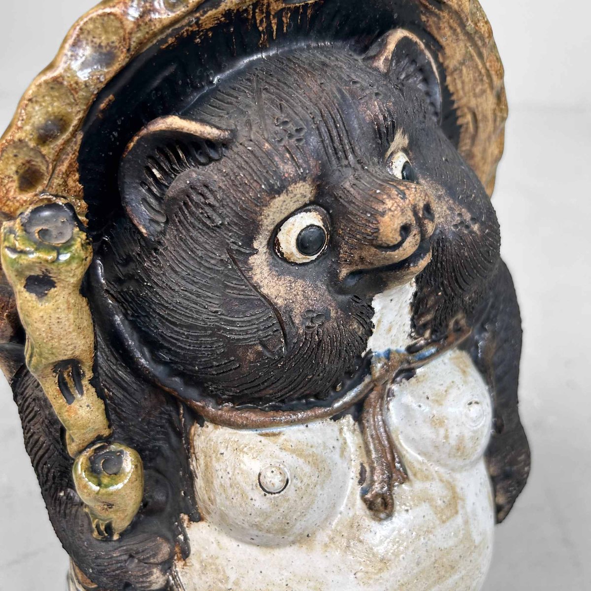 Decorative Tanuki Tanuki Statue in Shigaraki Pottery, Japan, 1970s