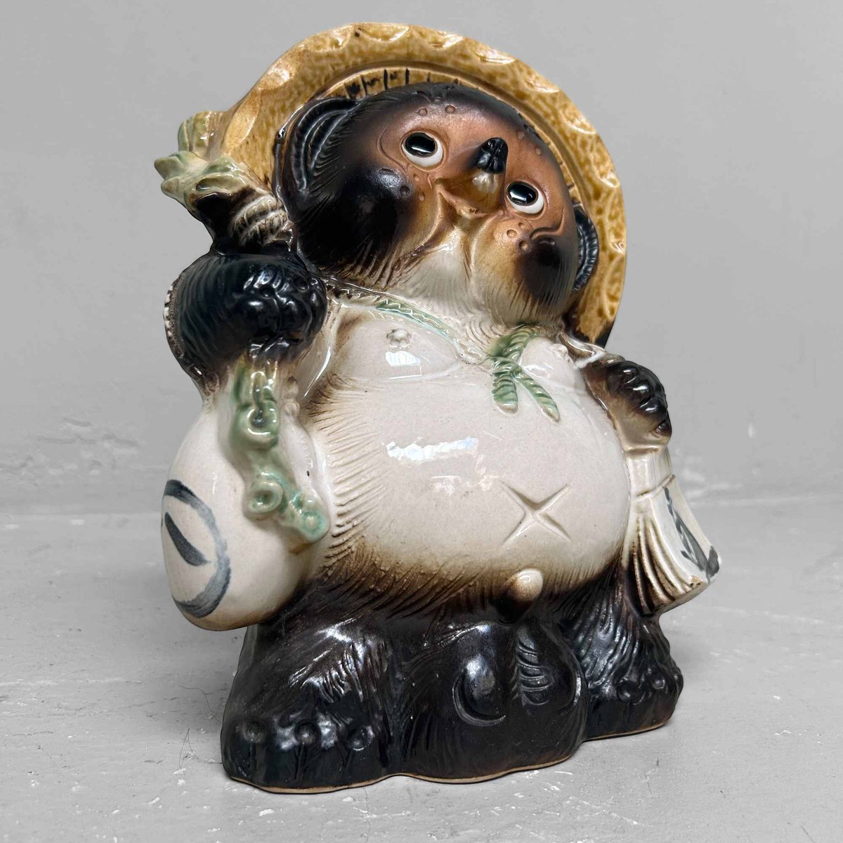 Decorative Tanuki Tanuki Statue in Shigaraki Pottery, Japan, 1980s