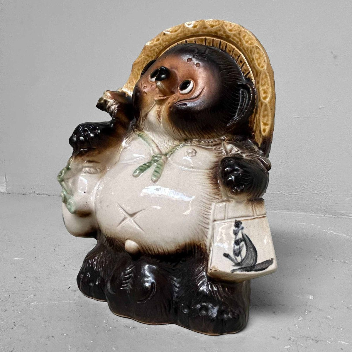 Decorative Tanuki Tanuki Statue in Shigaraki Pottery, Japan, 1980s