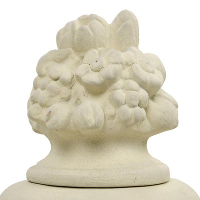 Decorative Urn in White Terracotta-NQ-1735636