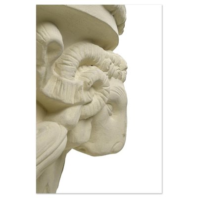 Decorative Urn in White Terracotta-NQ-1735635