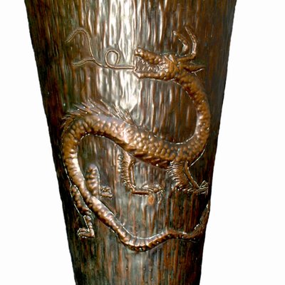 Decorative Vase with Imperial Dragon by Alberto Calligaris, 1950s-TIT-736089