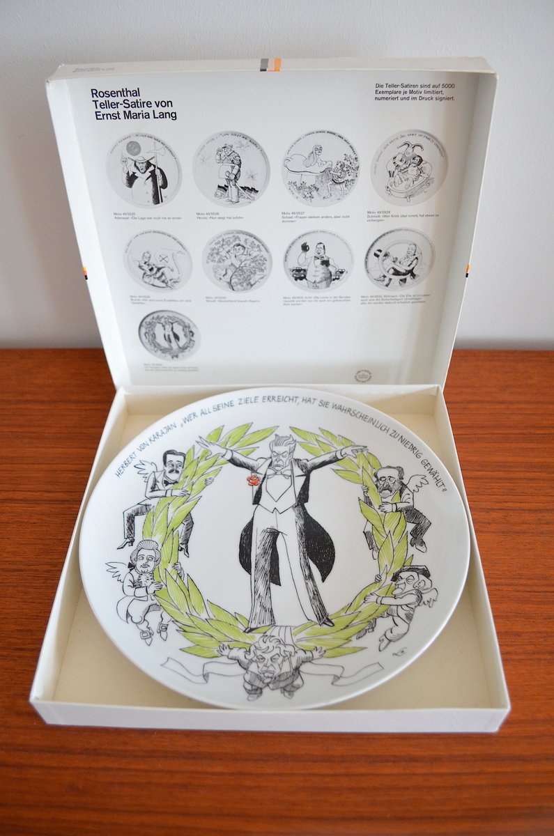 Decorative Wall Plate by Ernst Maria Lang for Rosenthal, 1970s