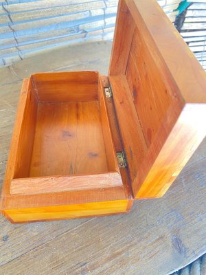 Decorative Wood Jewelry Box with Geometrical Marquetry Inlays, France, 1960s-UR-1342403