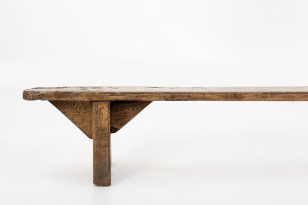 Decorative Wooden Low Bench, France, 1850s-YSY-2027724