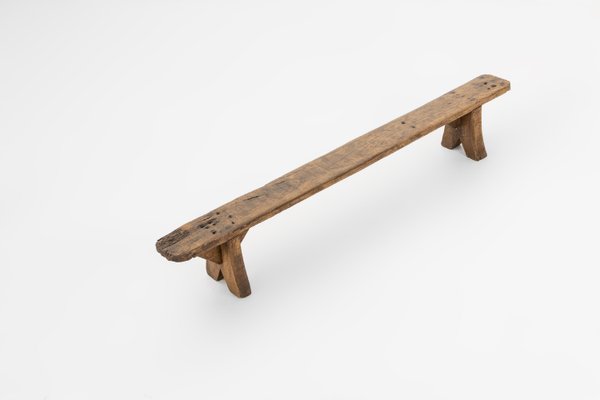 Decorative Wooden Low Bench, France, 1850s-YSY-2027724