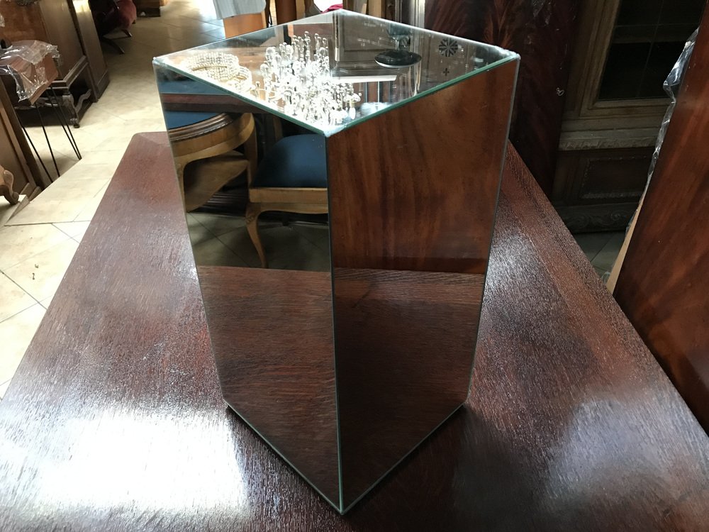 Decorative Wrought Metal and Hexagonal Table Mirror, 1970s