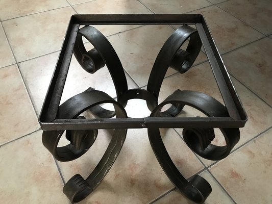 Decorative Wrought Metal and Hexagonal Table Mirror, 1970s-WQQ-1332141