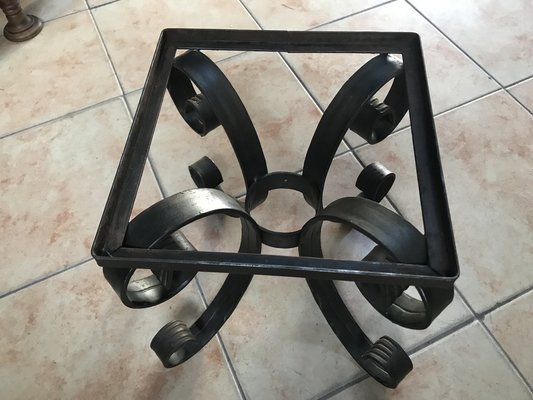 Decorative Wrought Metal and Hexagonal Table Mirror, 1970s-WQQ-1332141