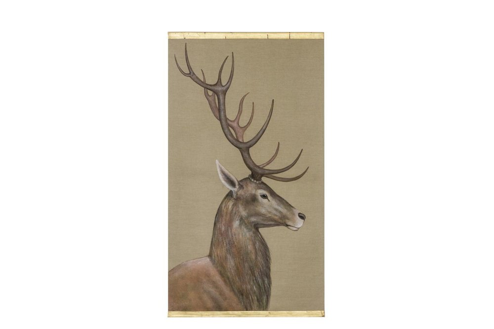 Deer, 20th-21st Century, Canvas Painting