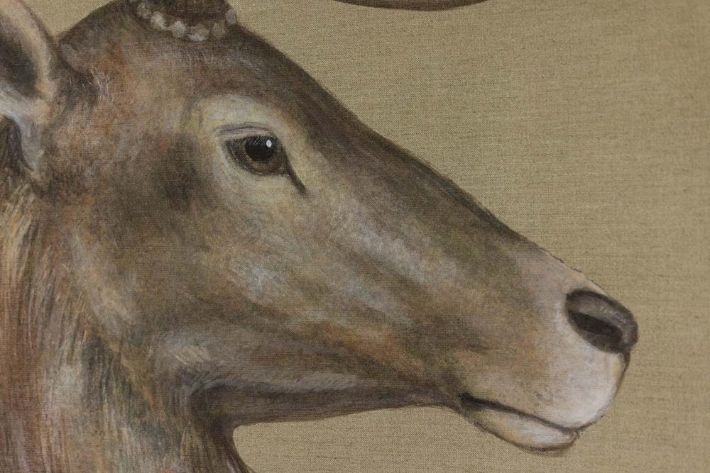 Deer, 20th-21st Century, Canvas Painting