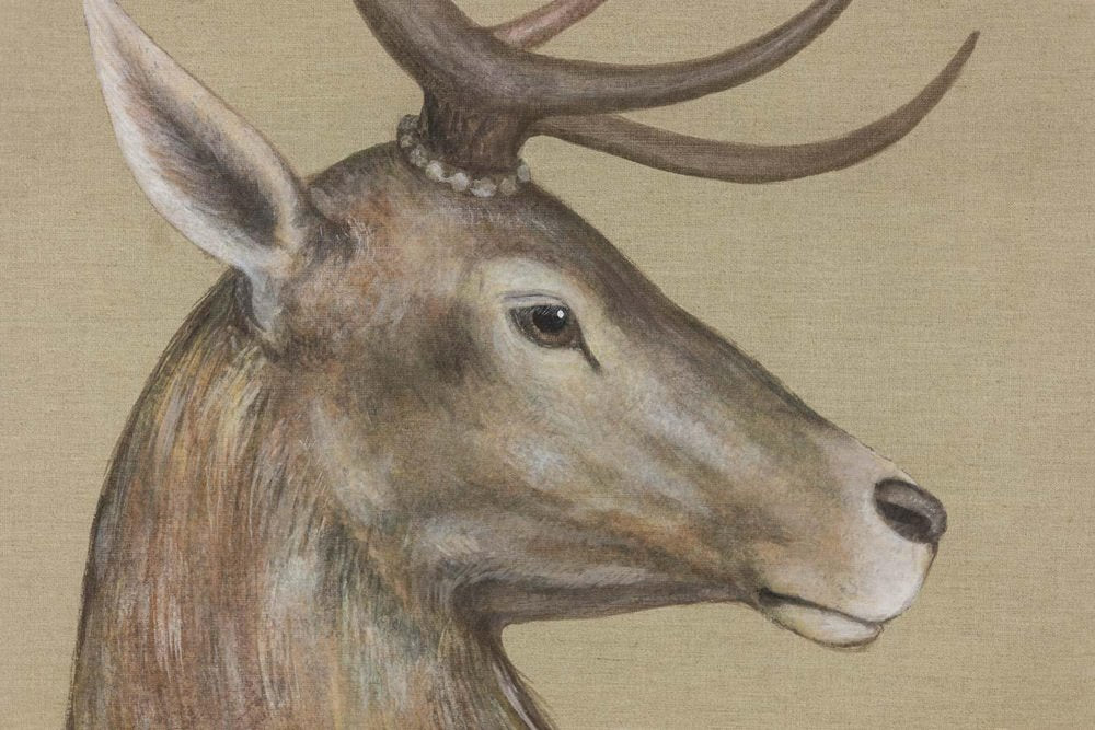 Deer, 20th-21st Century, Canvas Painting