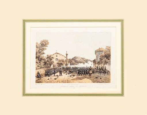 Defense of Varese by Garibaldi - Lithograph by Carlo Perrin - 1860 1860-ZCI-758584