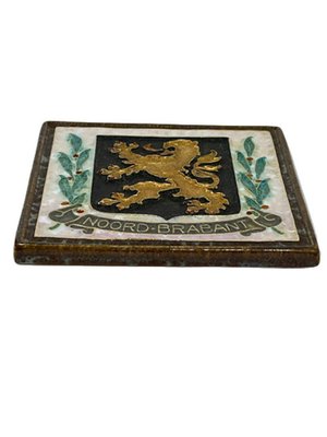 Delft Cloisonné Tile with the Coat of Arms of Noord-Brabant from Porceleyne Fles-UCH-1224324