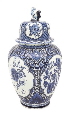 Delft Earthenware Vase from Boch Frères, 1950s-JCN-1806820