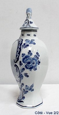 Delft Earthenware Vases from Royal Delft, Early 20th Century, Set of 2-RVK-1016321