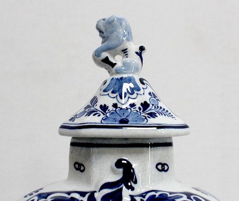 Delft Earthenware Vases from Royal Delft, Early 20th Century, Set of 2-RVK-1016321