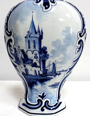 Delft Earthenware Vases from Royal Delft, Early 20th Century, Set of 2-RVK-1016321