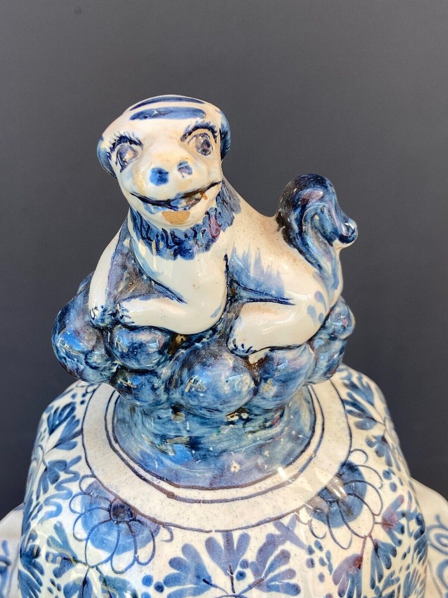 Delft Faience Covered Potiche by Jules Vieilliard