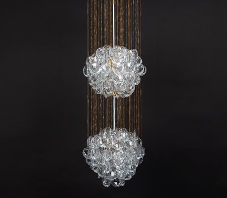 Delicate Gilt Brass Crystal Chandelier by Palwa, 1970s-UGR-1738261