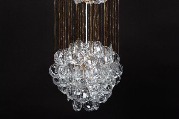 Delicate Gilt Brass Crystal Chandelier by Palwa, 1970s-UGR-1738261