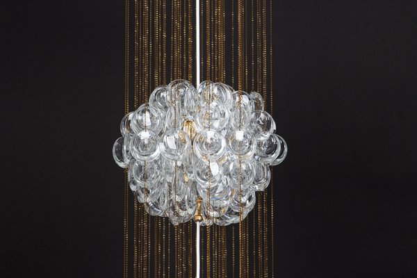 Delicate Gilt Brass Crystal Chandelier by Palwa, 1970s-UGR-1738261