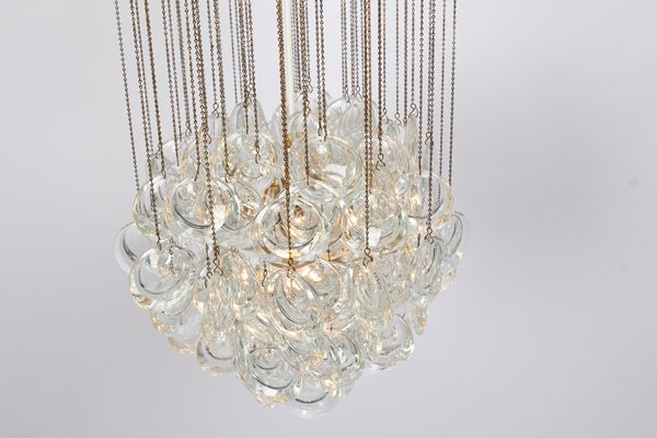 Delicate Gilt Brass Crystal Chandelier by Palwa, 1970s-UGR-1738261