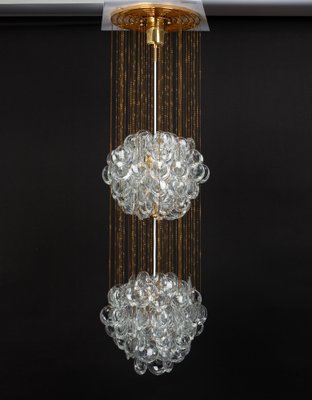 Delicate Gilt Brass Crystal Chandelier by Palwa, 1970s-UGR-1738261