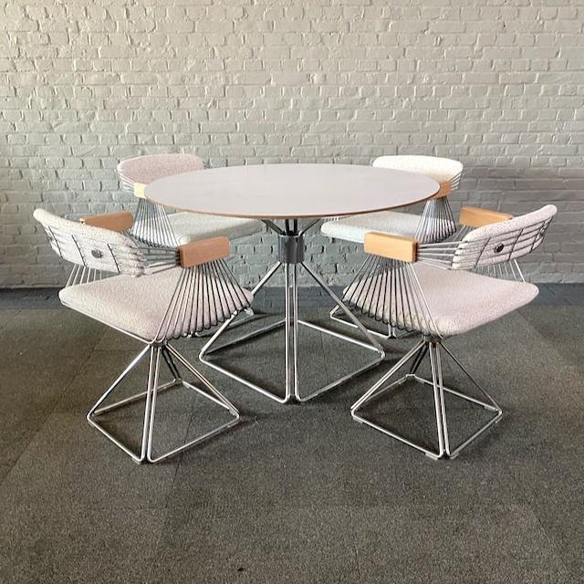 Delta Dining Room Set by Rudi Verelst for Novalux, 1974, Set of 5