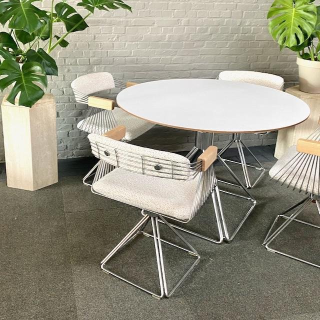 Delta Dining Room Set by Rudi Verelst for Novalux, 1974, Set of 5