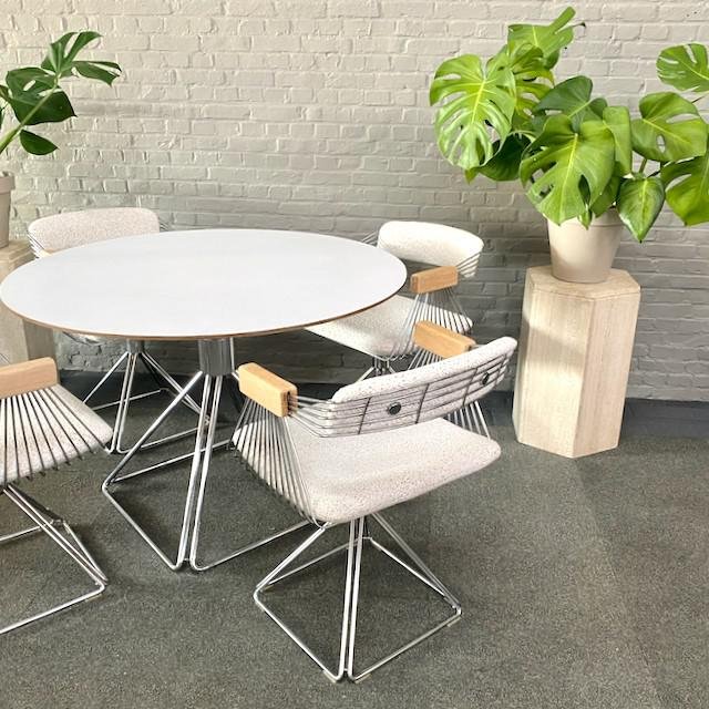 Delta Dining Room Set by Rudi Verelst for Novalux, 1974, Set of 5