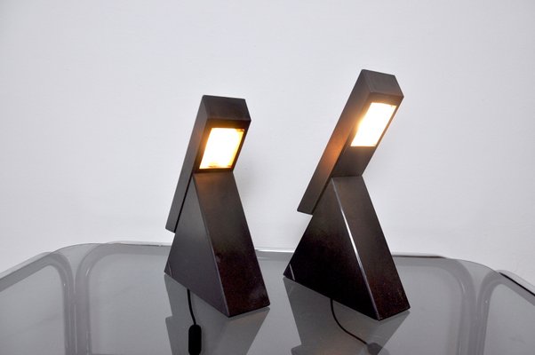 Delta Table Lamps by Mario Bertorelle for Jm Rdm, 1970s, Set of 2-EJE-877491