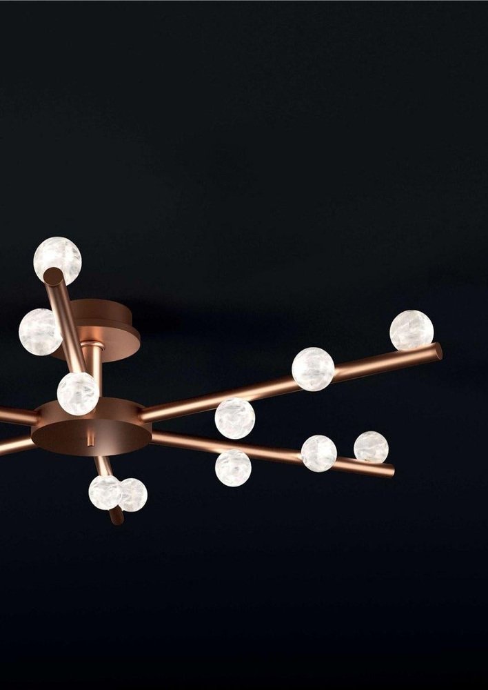 Demetra Ruggine Of Florence Metal Ceiling Lamp by Alabastro Italiano