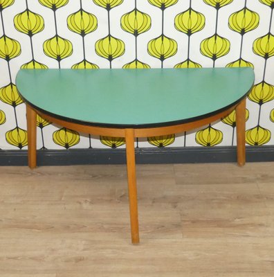 Demi Lune Console Table in Formica and Wood, 1950s-AFE-1790742