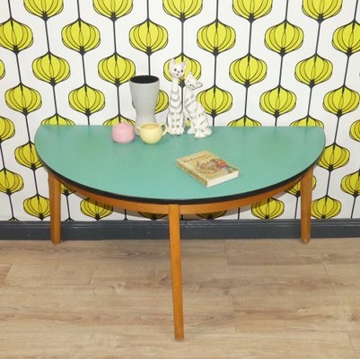 Demi Lune Console Table in Formica and Wood, 1950s-AFE-1790742