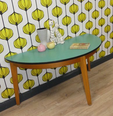 Demi Lune Console Table in Formica and Wood, 1950s-AFE-1790742